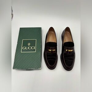 ❤️ Gucci Brown Horsehair & Leather Shoes 9.5 A919LD0
